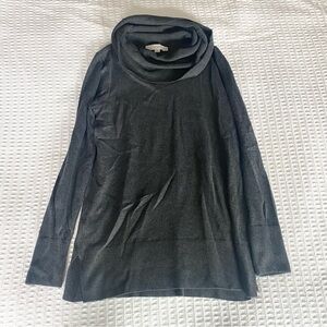 LOFT Charcoal Cowl Neck Sweater size small